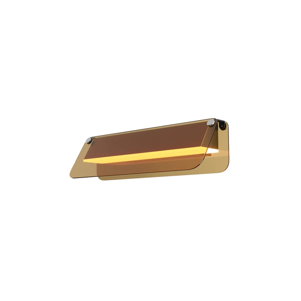Maytoni applique moderna Flat 1 luce LED integrato nero metallo vetro