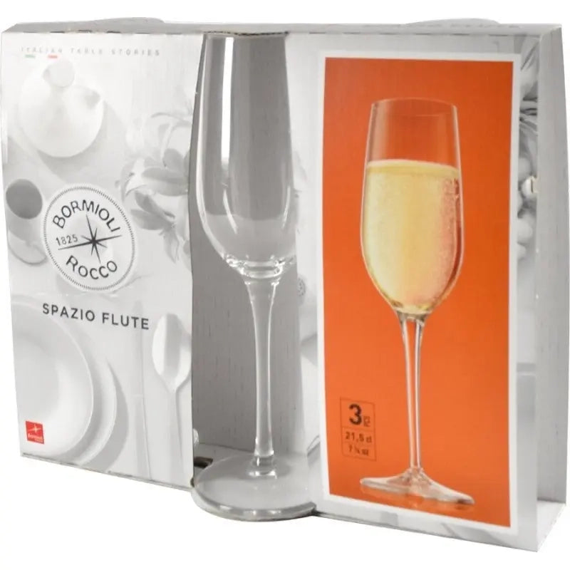 Set 3 pezzi calice Spazio Flute cl 19