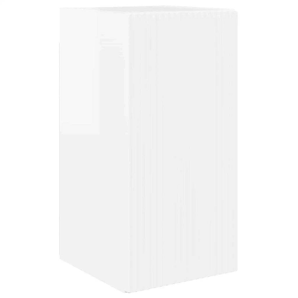 Set di Mobiletto da TV a Parete 4 pcs Bianco Lucido 3408938