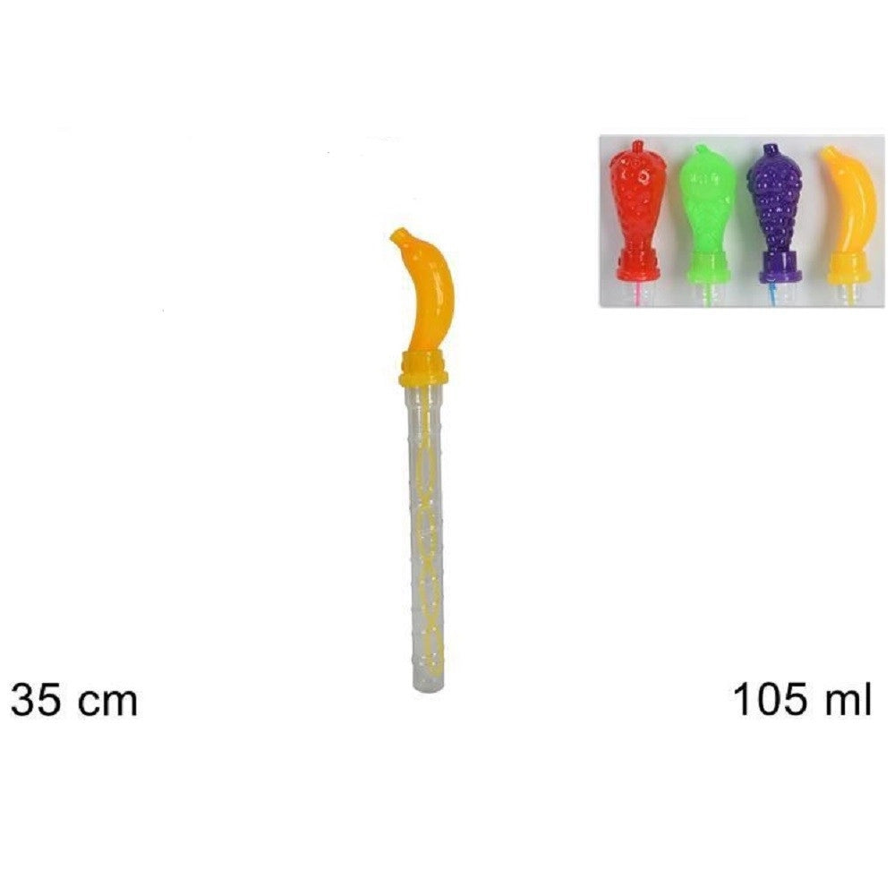 Trade Shop - Set 2pz Bolle Di Sapone 105ml Spada Forma Frutta Gioco Divertimento Bambini 35cm -