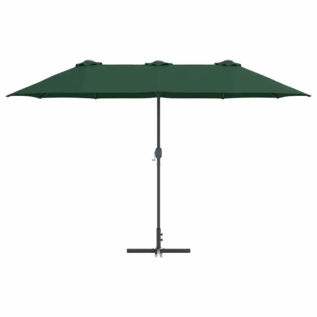 Ombrello da giardino-Ombrellone da spiaggia Verde 370 x 197 x 239 cm