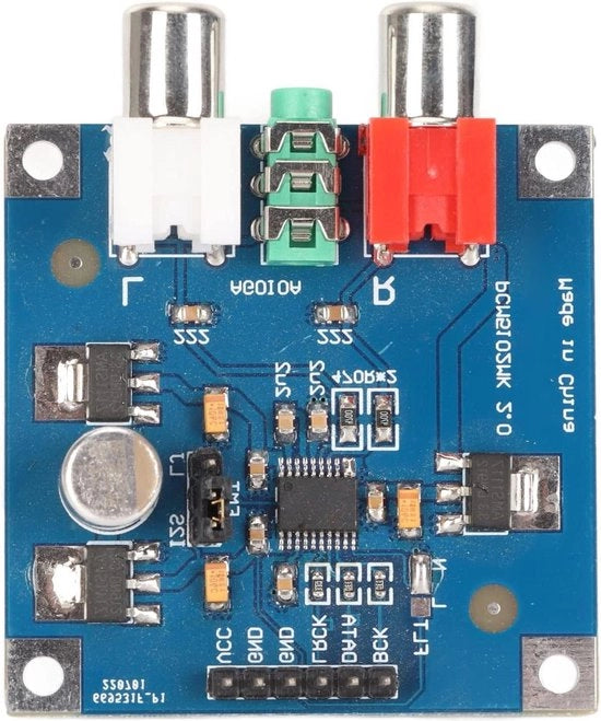 Pannello di Decodifica Hi-Fi PCM5102 - Ingresso I2S - 32 bit 384 K - Uscita per Casco 3,5 Pollici - Pannello di Decodifica Hi-Fi