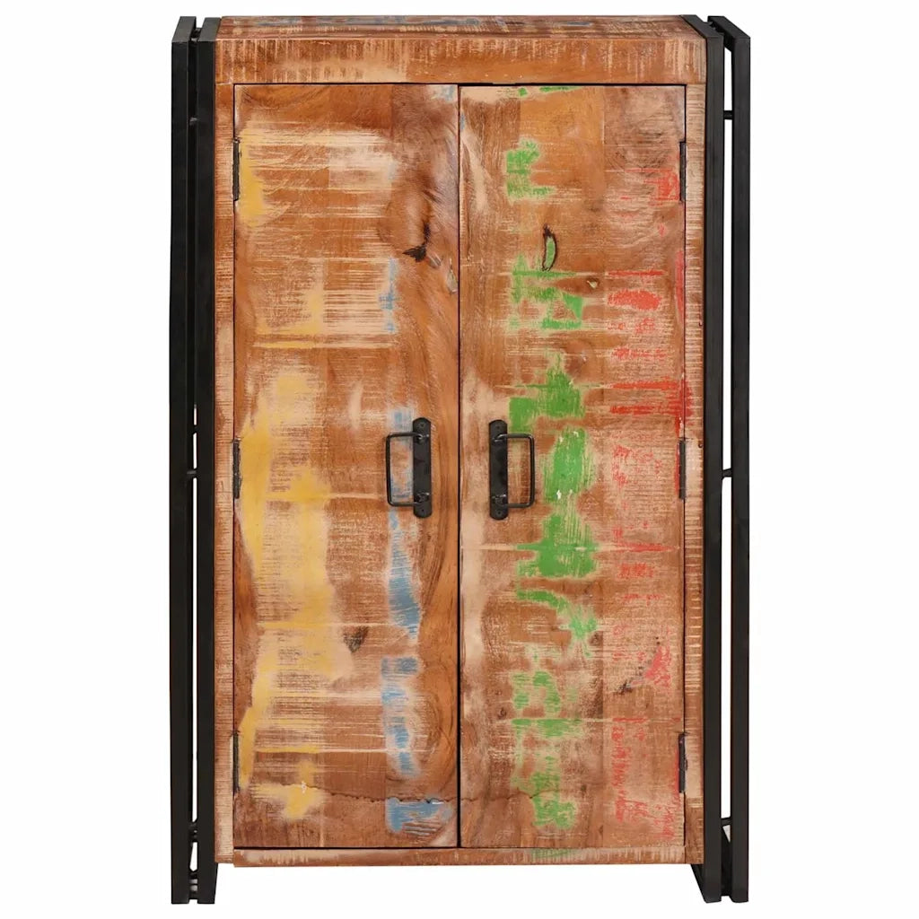 Highboard con Ante Marrone Legno Recuperato Massello e Metallo 4104768