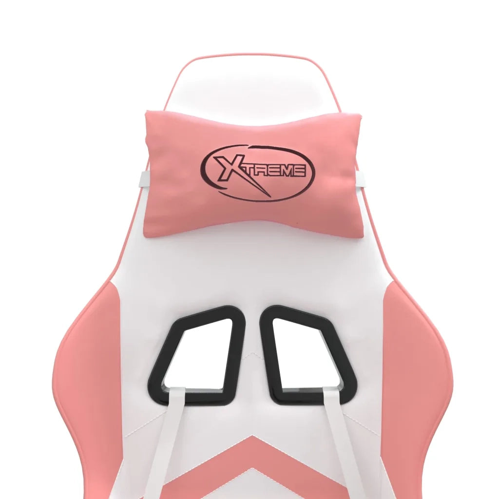 Sedia da Gaming Bianco e Rosa in Similpelle 3143899