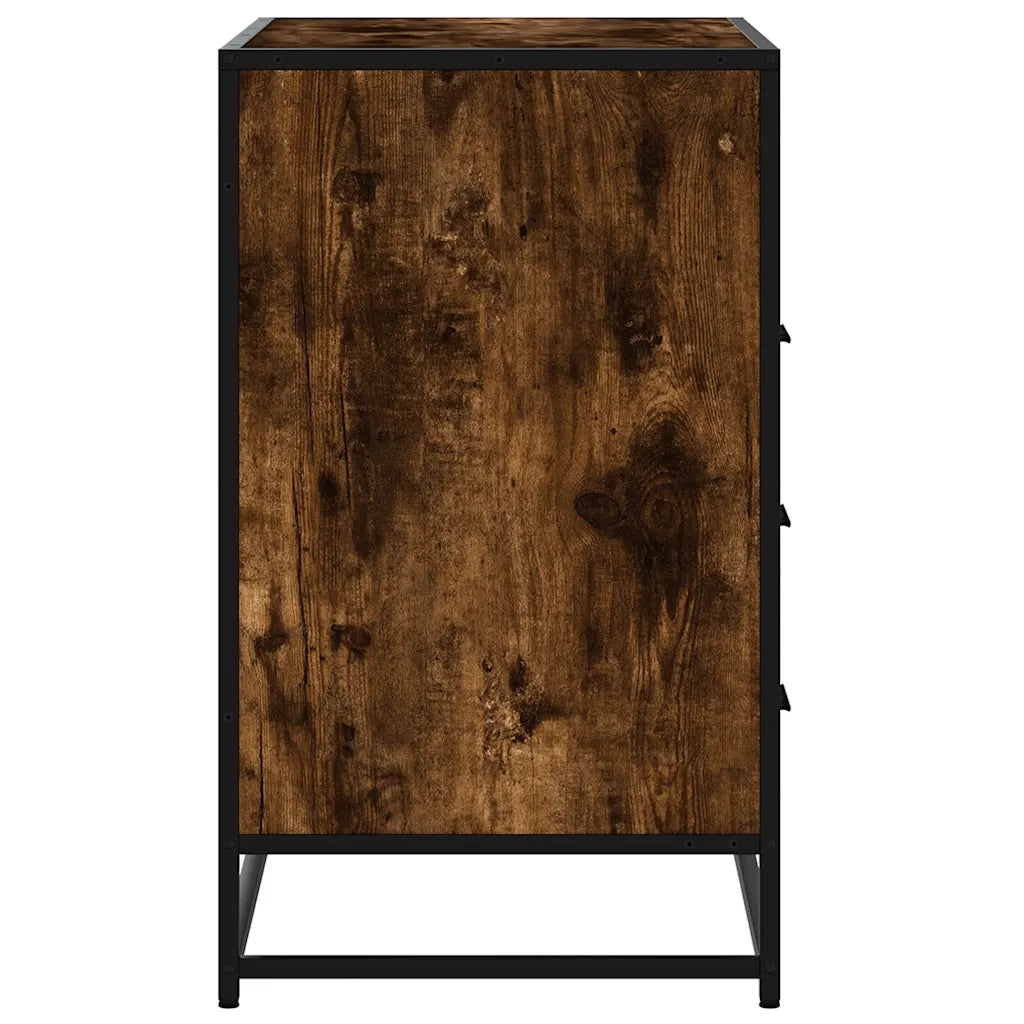 Cassettiera Rovere Fumo 70x41x70 cm in Legno Multistrato 849086
