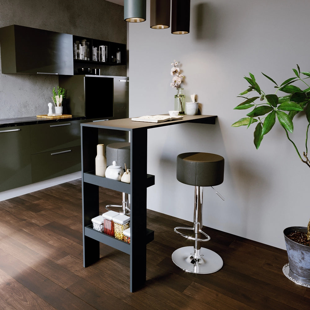Vicco Set di 2 sgabelli da bar Nero 33 x 92 cm 2 parti