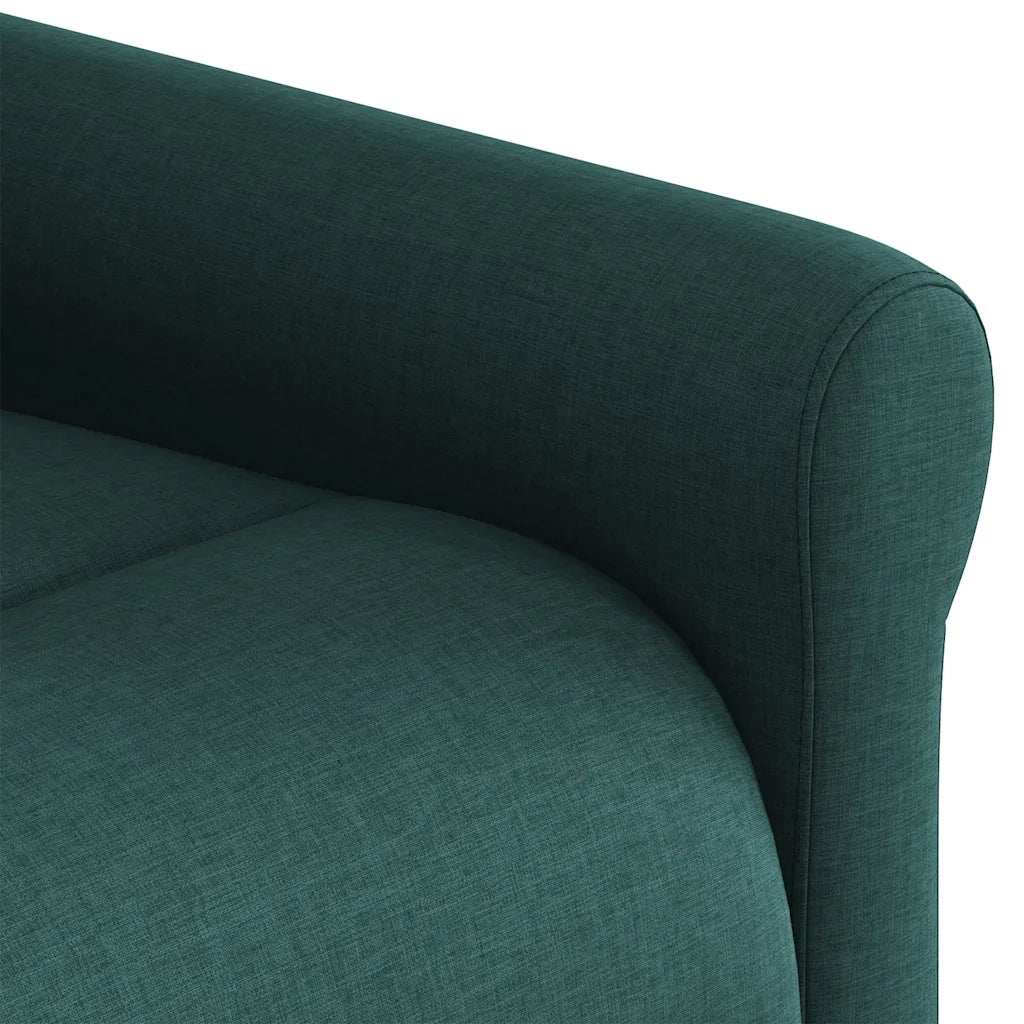 Poltrona Massaggiante Reclinabile Verde Scuro in Tessuto 4015652