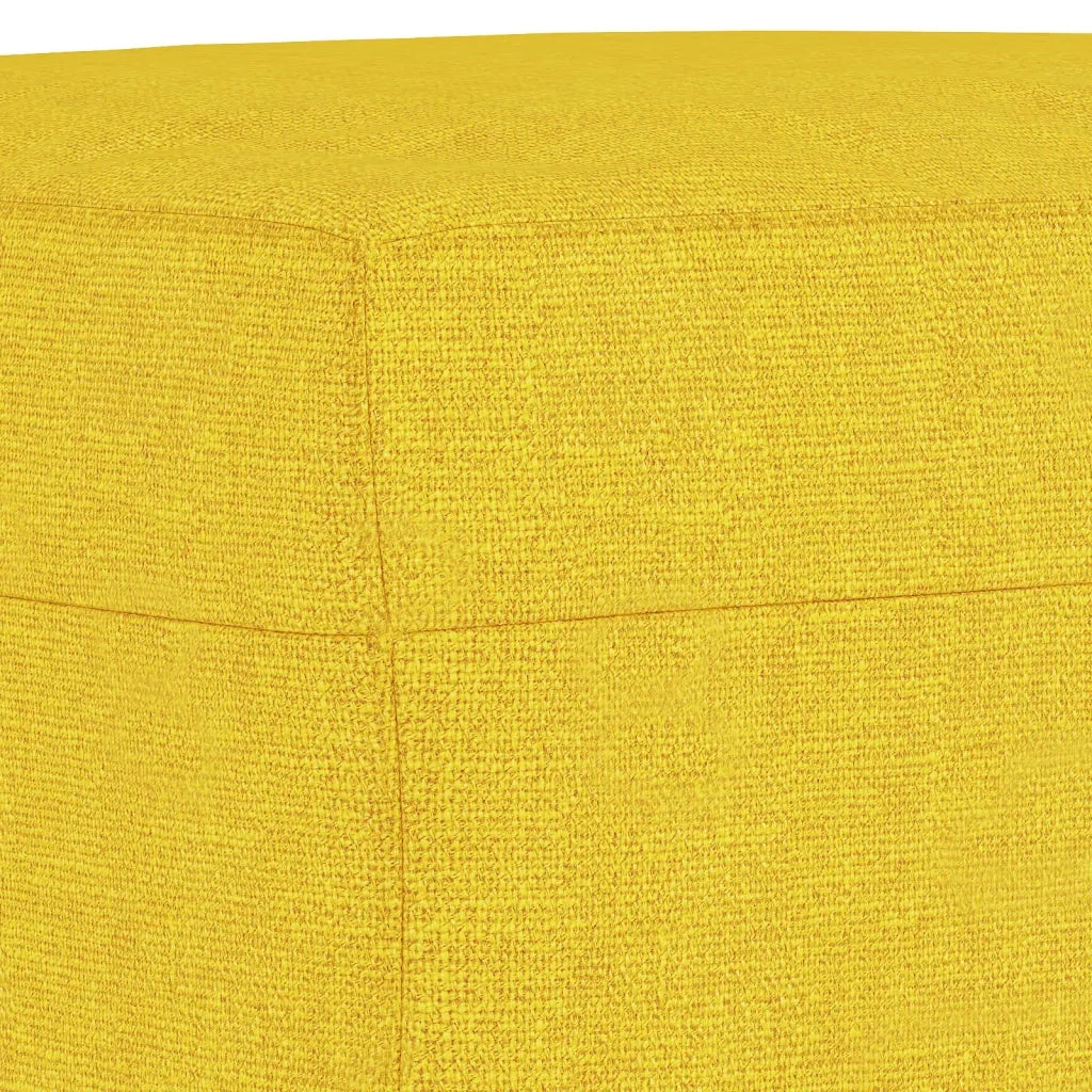 Set di Divani 4 pz con Cuscini Giallo Chiaro in Tessuto 3201783