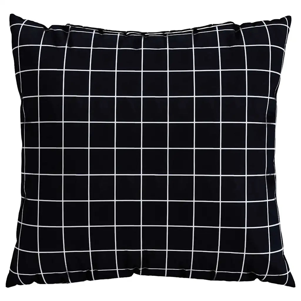 Cuscini Scatter a scacchi 4 pcs Quadro Nero 40 x 40 cm 360375