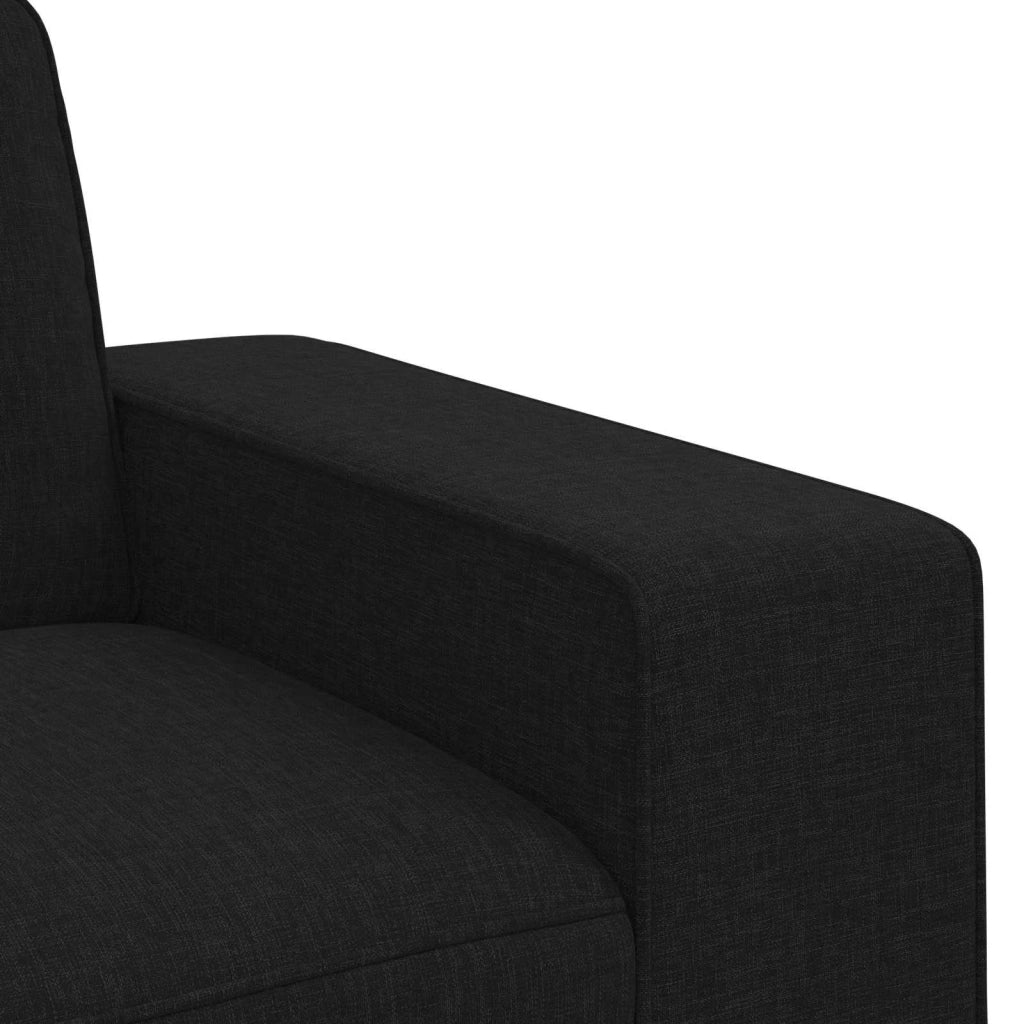 Divano Nero 222 x 80 x 82 cm Tessuto