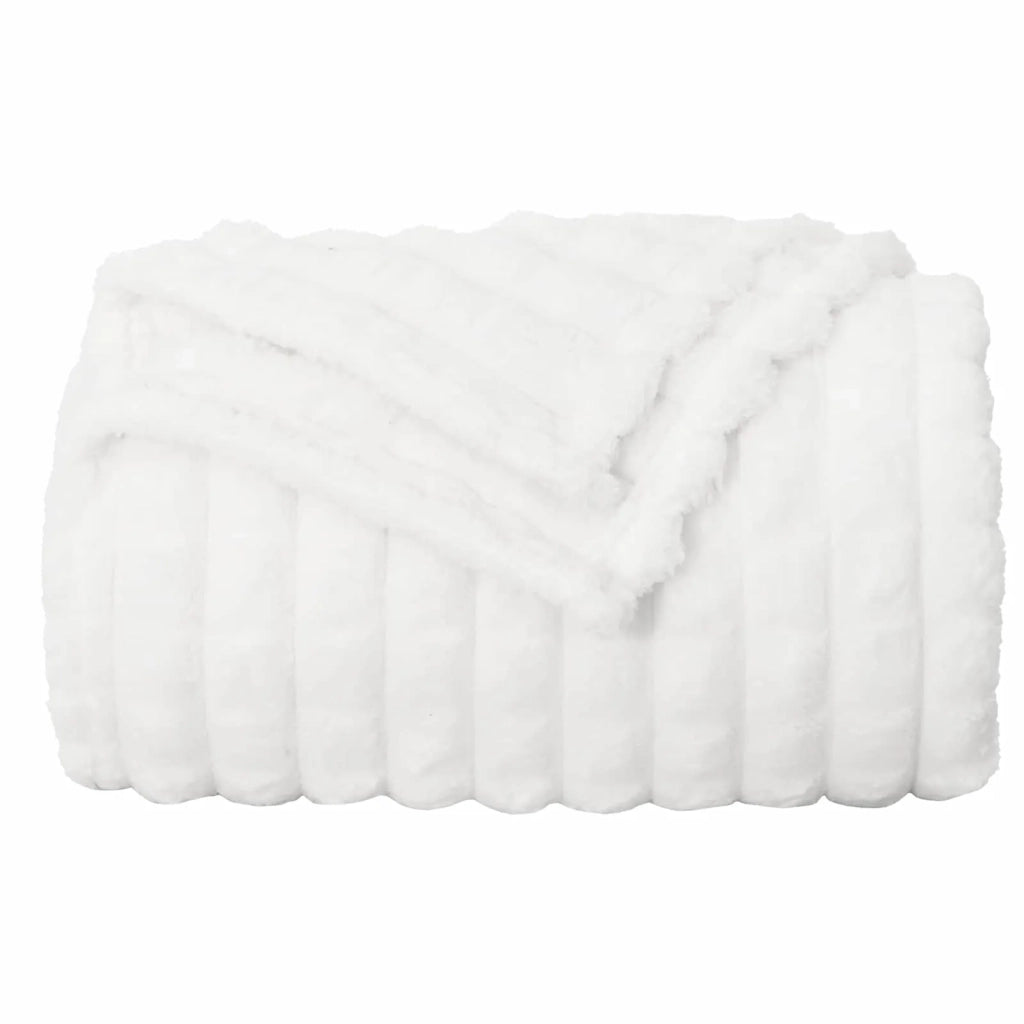 Coperte da Pile 6 pcs Bianco 240 x 220 cm Panno 42016967