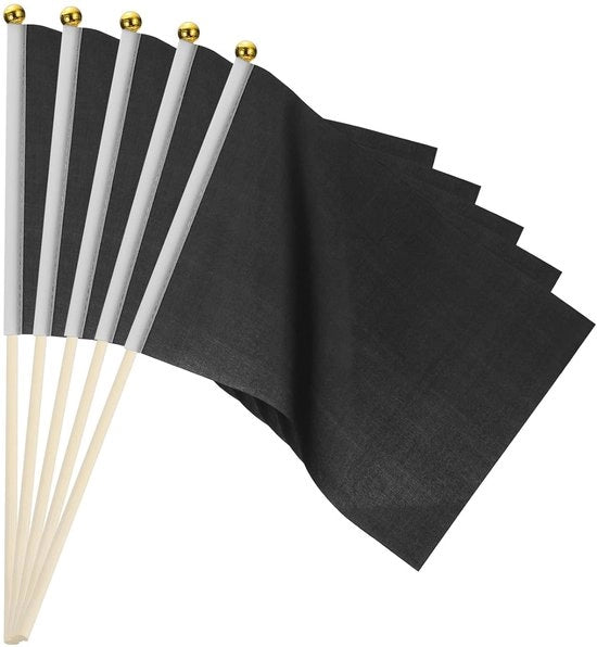 Set di bandiere - 16 pezzi - nero - polyester duraturo