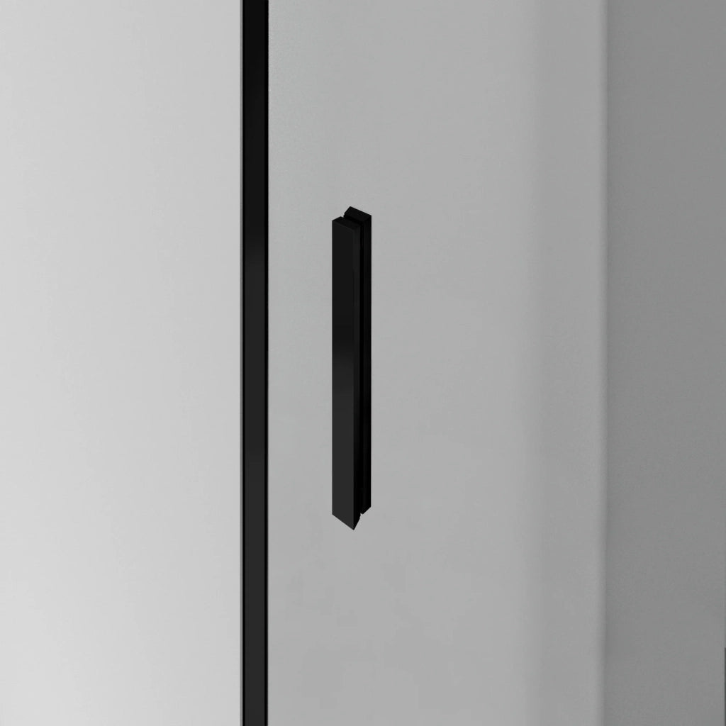 Box doccia angolare BASIC apertura al vertice 100x75 cm (95-100/70-75) nichel vetro trasparente