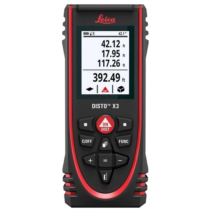 Leica DISTO X3 Leica DISTO X3 misuratore laser di distanza portata 150 m precisione ±1,0 mm IP65 Bluetooth Smart colore Nero
