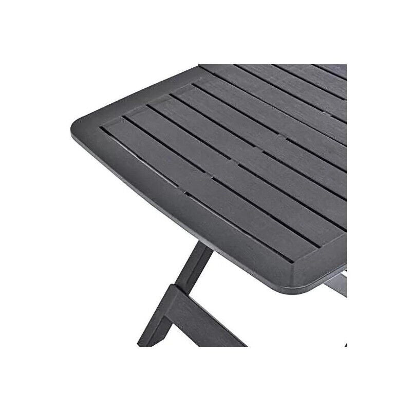 MAURY'S TAVOLO ANIENE PIEGHEVOLE DA ESTERNO  80X72X70 CM IN COLORE ANTRACITE