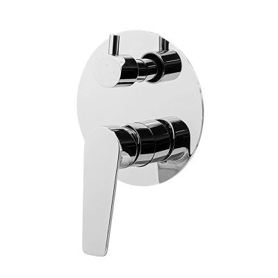 Kit doccia incasso cromato completo di soffione 25 cm inox e kit doccetta Recta