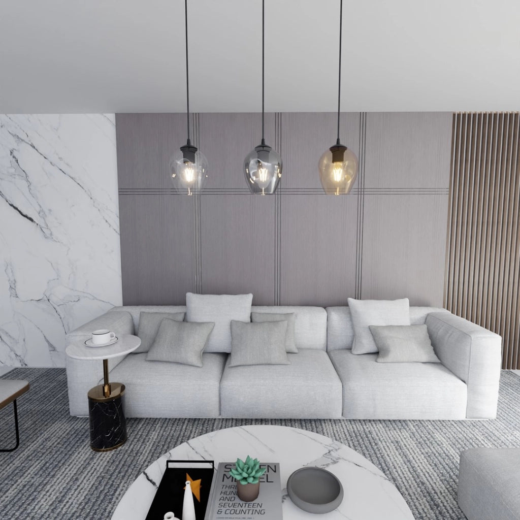 Lampadario Emibig Istar 3, 3xE27 vetro multicolor nero