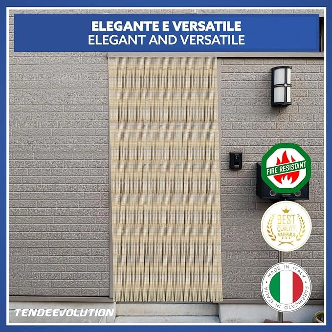 Tenda Antimosche Modello GLIT in PVC, Plastica Multicolor | Largh. 1m x Alt. 2,20m | Protezione Insetti, Porta, Esterno, Interno