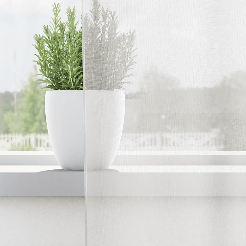 Tende in Voile con Occhielli 2 pz Bianco