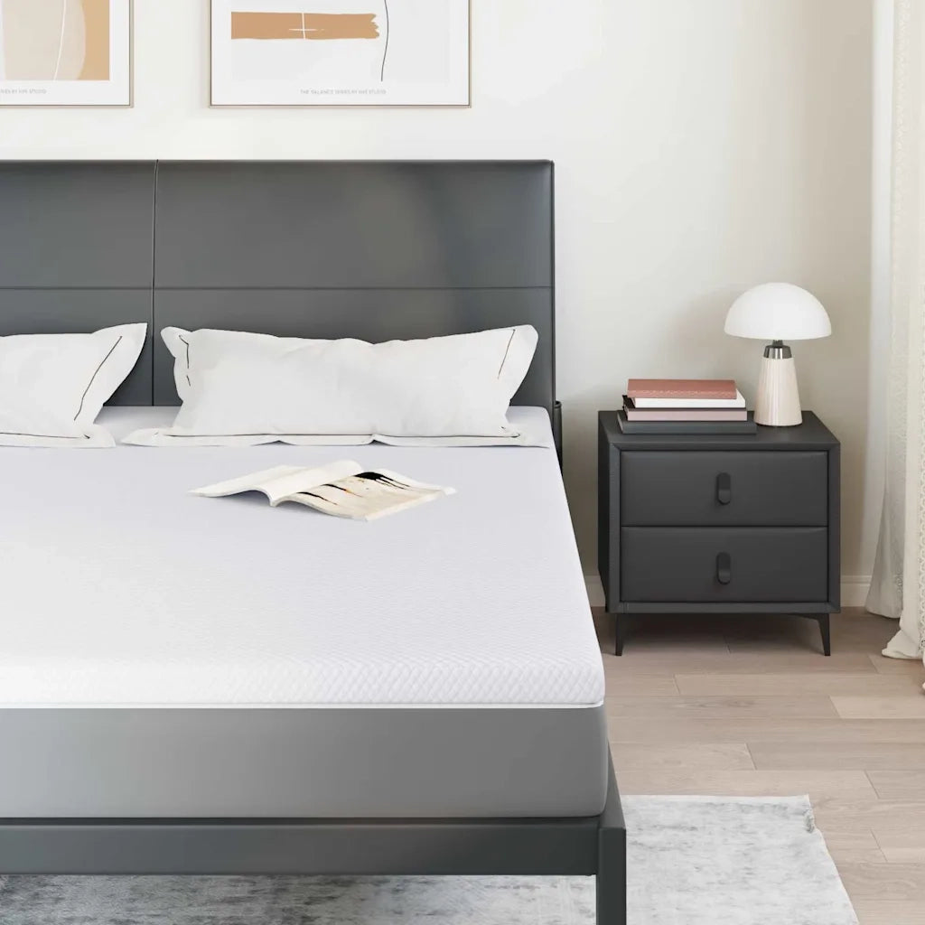 Topper per materasso Bianco 180 x 200 cm Tessuto Jacquard 4106229