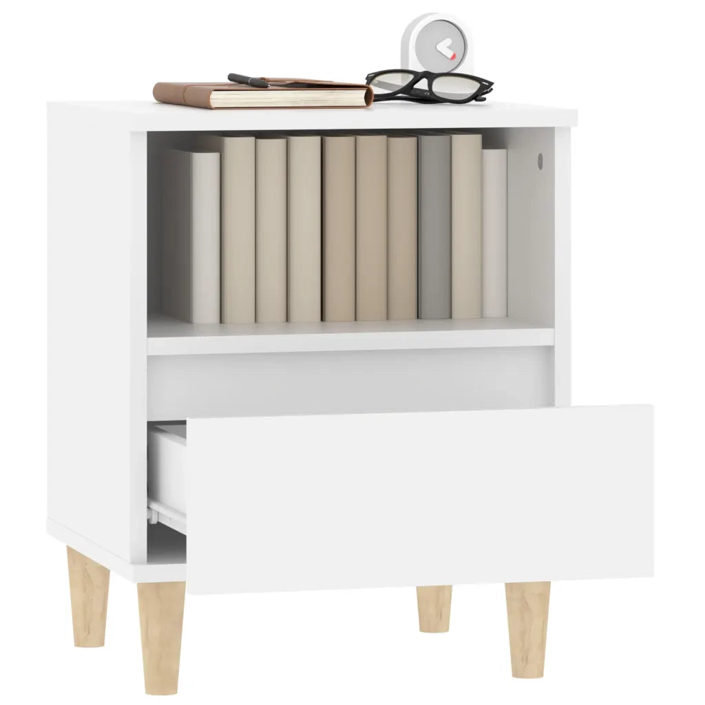 Comodini 2 pz in Bianco 40x35x50 cm 821795