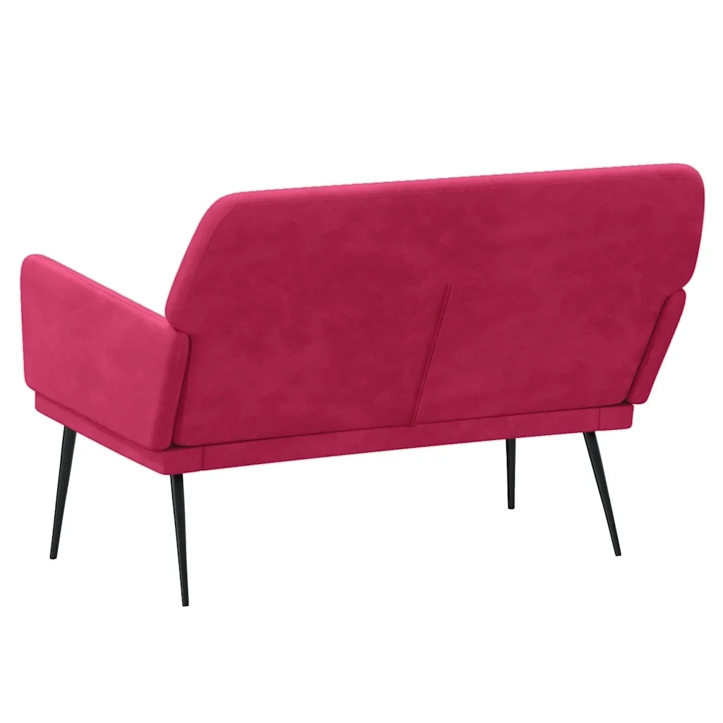 Panca-Sgabello Rosso Vino 108x79x79 cm in Velluto 559024