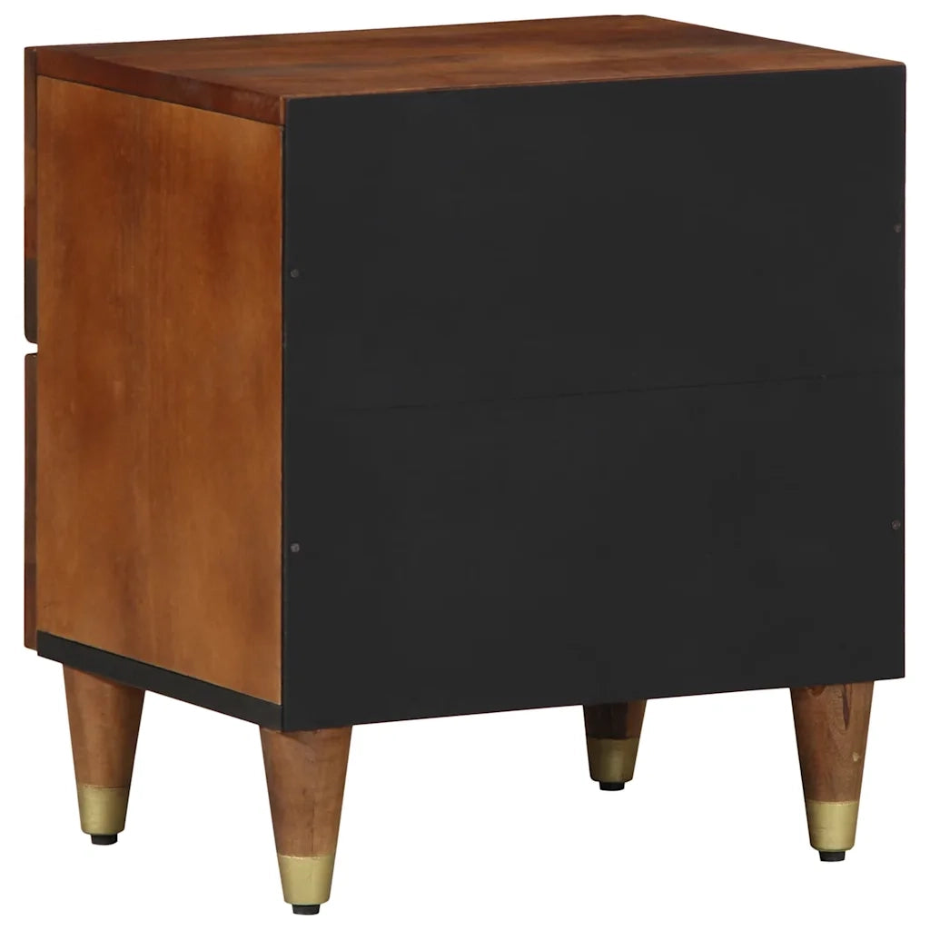 Set di 2 Comodini | Armadio da Notte | Mobiletto da notte Marrone miele 40 x 33 x 46 cm