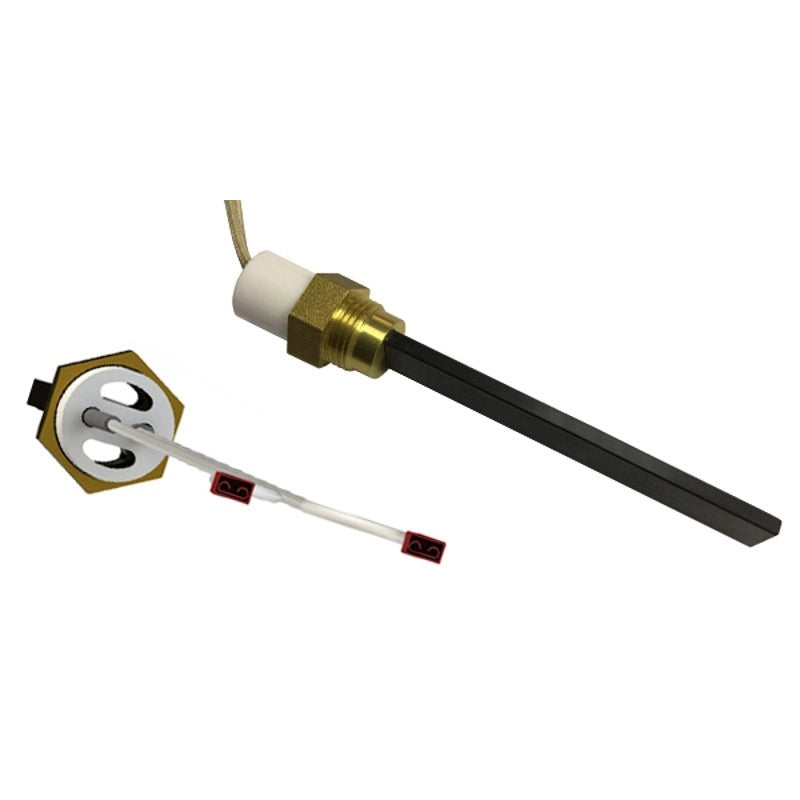 PS13-230-400  Resistenza accensione per stufe a pellet in cristalli di quarzo nero, con raccordo filettato 3/8" GAS.