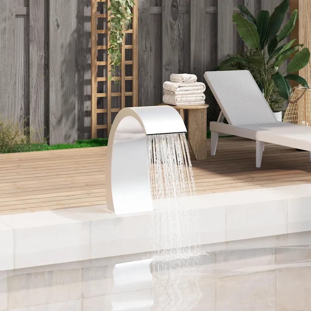 Fontana per Piscina 22x60x70 cm in Acciaio Inox 304 148882