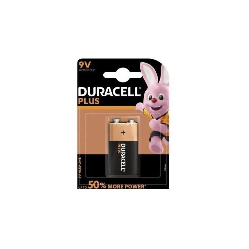 SET 2 CONFEZIONI DURACELL SIMPLY BATTERIA PLUS DA 9 VOLT 1 PEZZO
