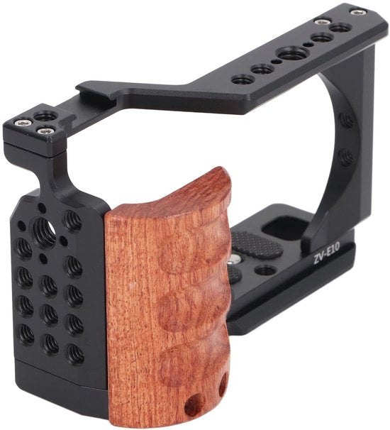 Camerakoo per ZV E10 - Lega di alluminio - Compatta e leggera - Maniglia anodizzata - Ideale per videomaker - Accessorio perfetto per fotocamera.