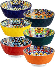 Insalata per 6 persone - set di contenitori per frutta e verdura in ceramica con coperchi per finestre - dessert, zuppe, muesli, pasta.