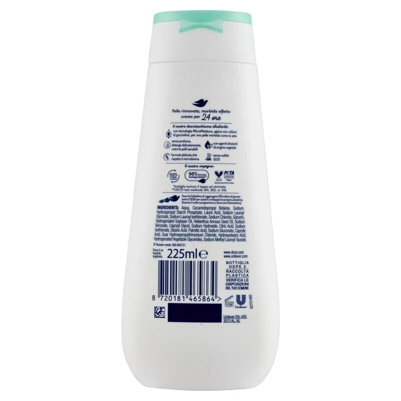 DOVE ADVANCED CARE DOCCIASCHIUMA DERMO IPOALLERGENICO SENZA PROFUMO 225 ML