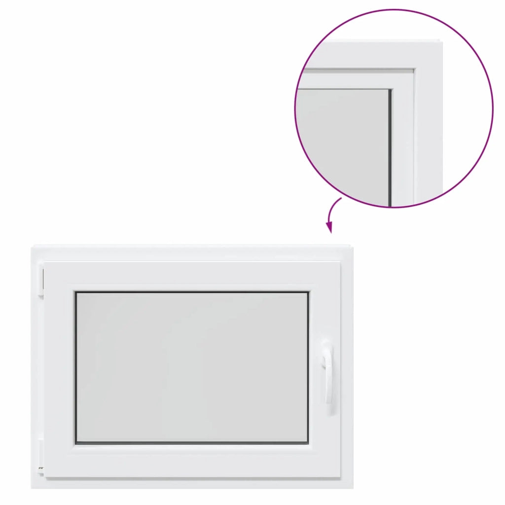 Finestra per Soffitta RISOR Bianco 80 x 50 cm PVC e Vetro 42047197