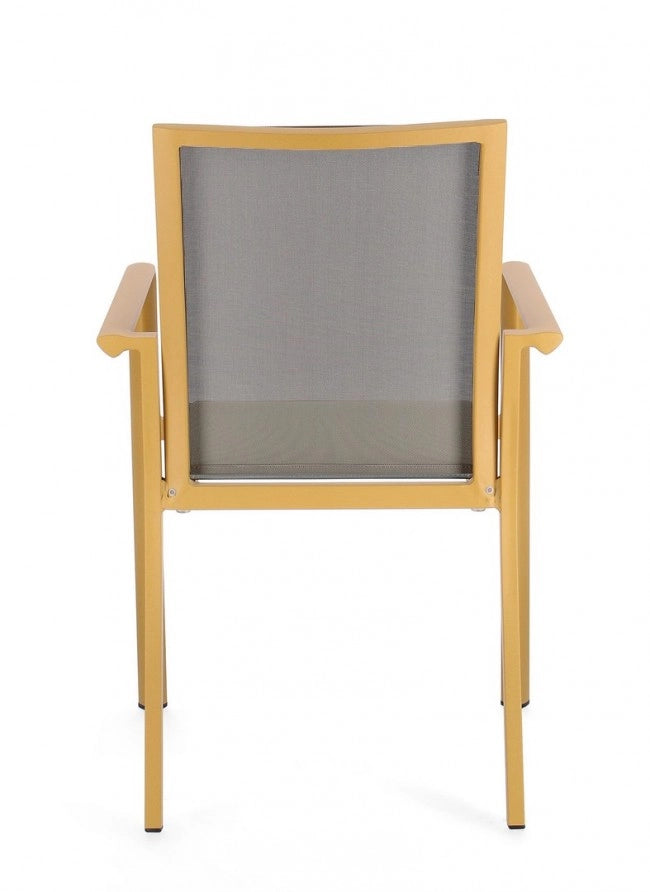 Set 4 Sedie da Giardino Alluminio Tortora Moderno - STRONG