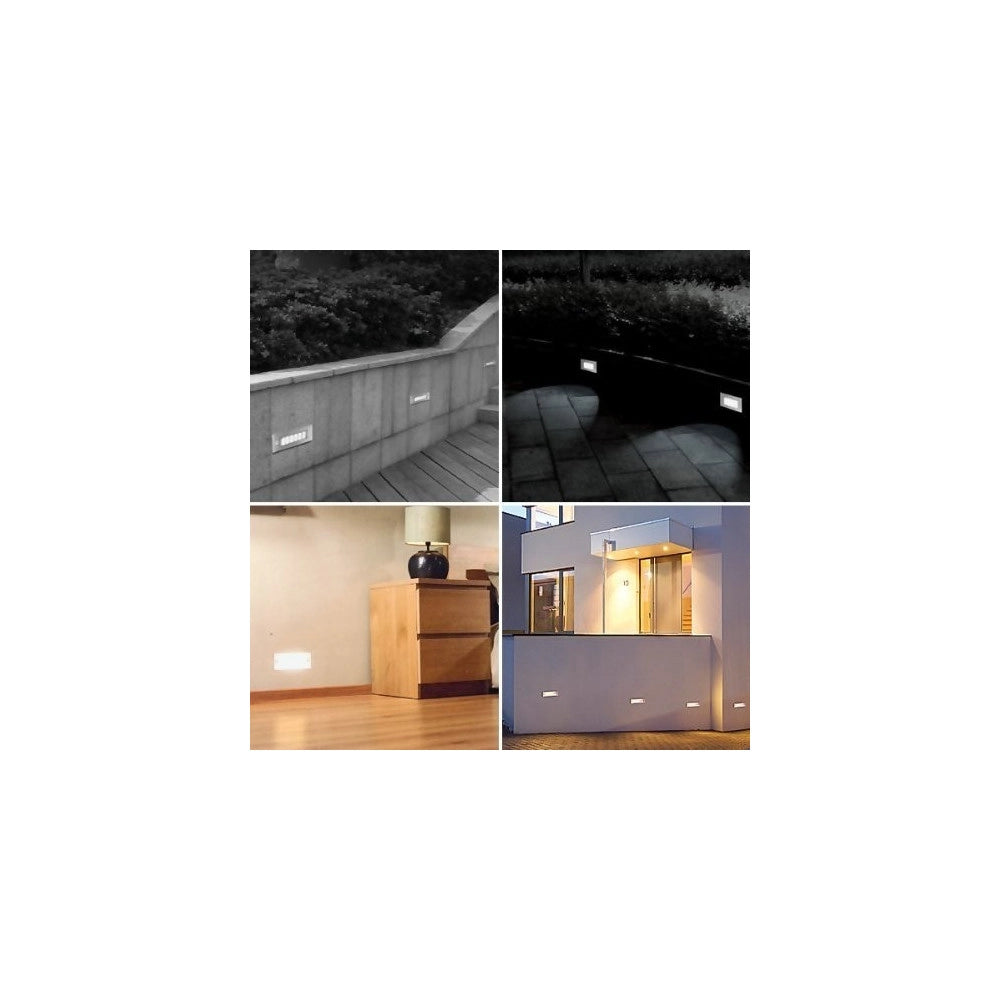 Trade Shop - Segna Passi Segnapasso Calpestabile Ip44 A Led 3w Faretto Faro A Muro Parete -
