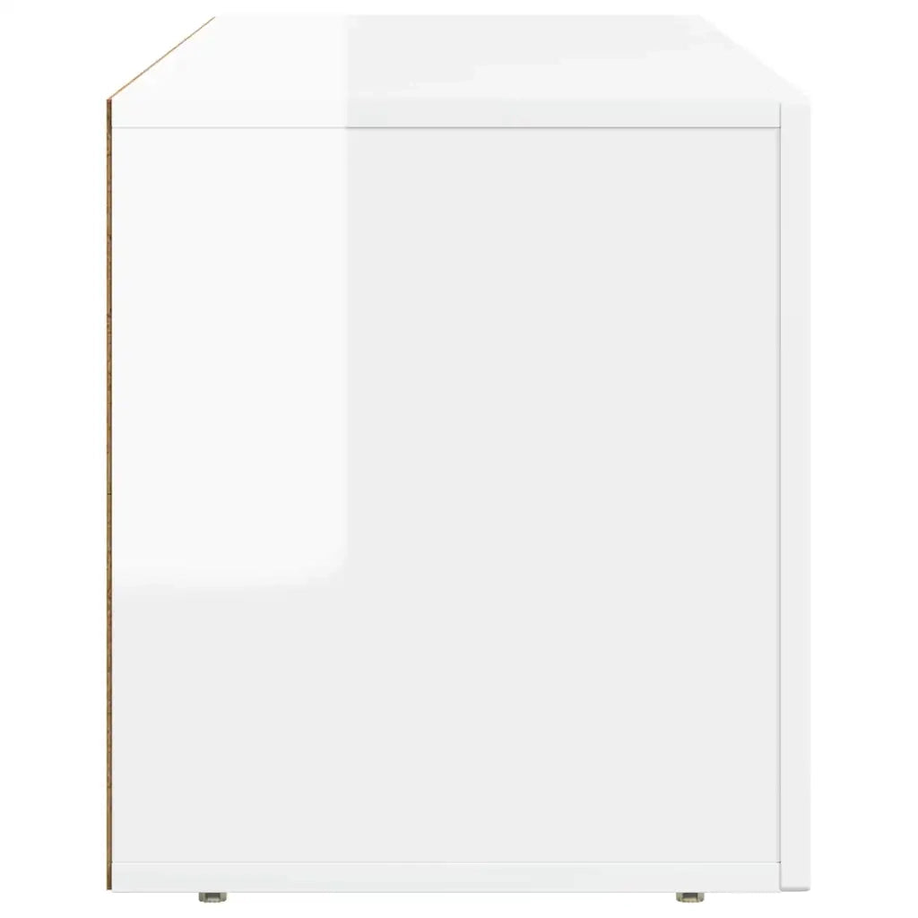 Mobile TV | Armadietto TV | Mobile Porta TV Bianco Lucido 100 x 35 x 40 cm Legno multistrato