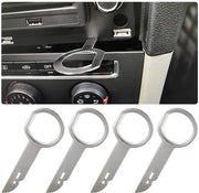 Strumento di rimozione autoradio 4 in 1, doppia chiave di apertura autoradio, chiave di svincolo autoradio, strumento universale per autoradio