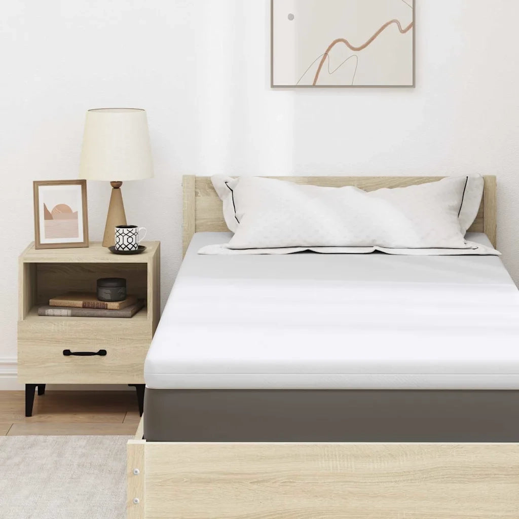 Topper per materasso Bianco 90 x 190 cm Tessuto Jacquard 4106277