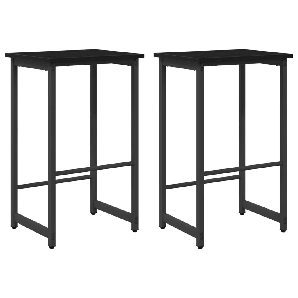 Sgabello da bar 2 pcs Rovere Nero 40 x 32 x 64 cm 8006182