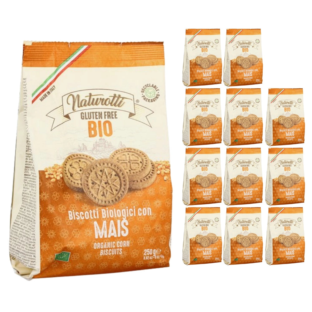 Pasta natura biscotti naturotti al mais 12 confezioni da 250 grammi