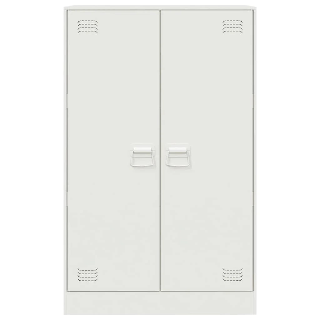 Buffet credenza cassettiera armadio mobile contenitore organizer per cucina soggiorno salotto 67 x 39 x 107 cm acciaio bianco 02_0030383