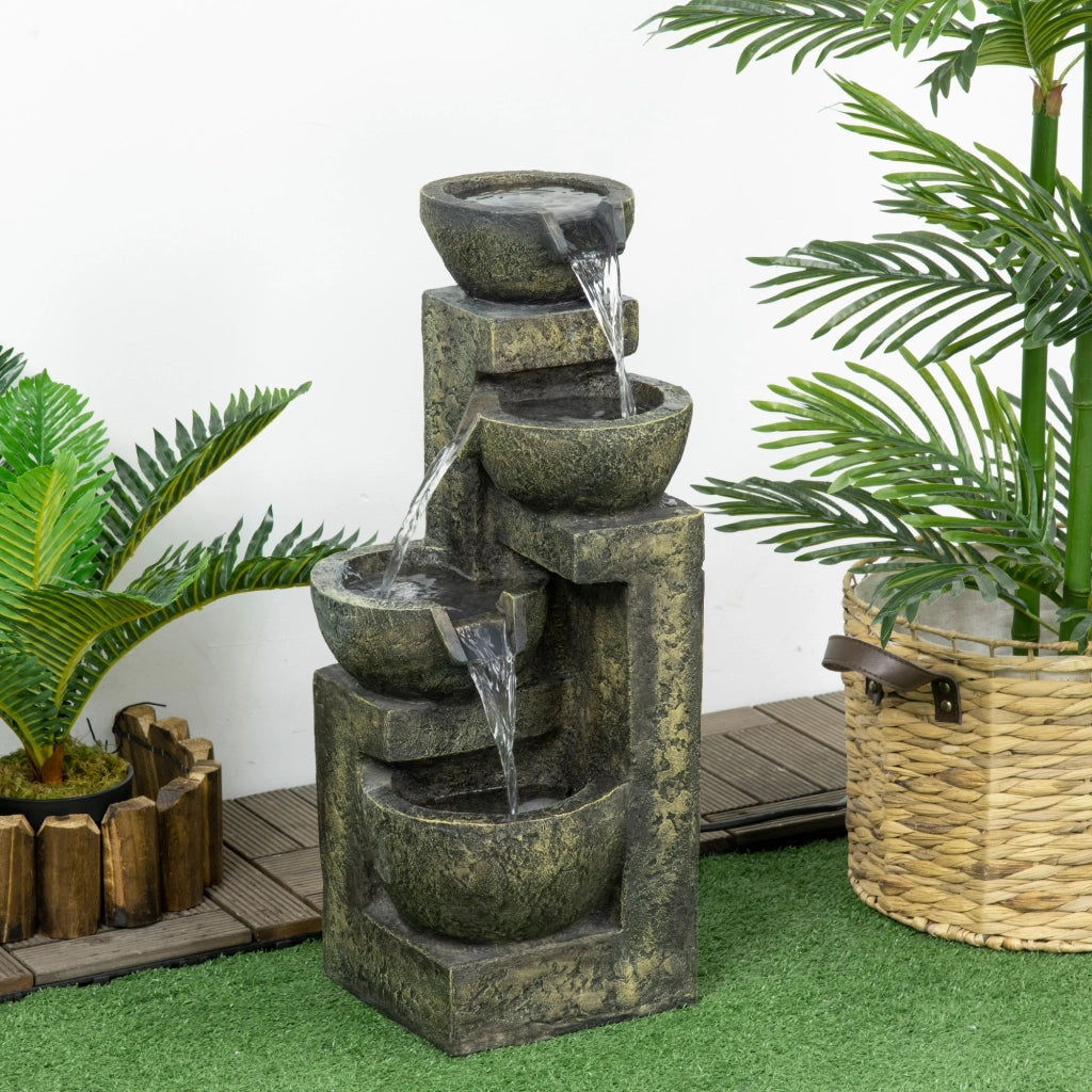 Fontana a Cascata a 4 Livelli 5W ¨C Minimal ¨C Multicolore 25x24x60 cm