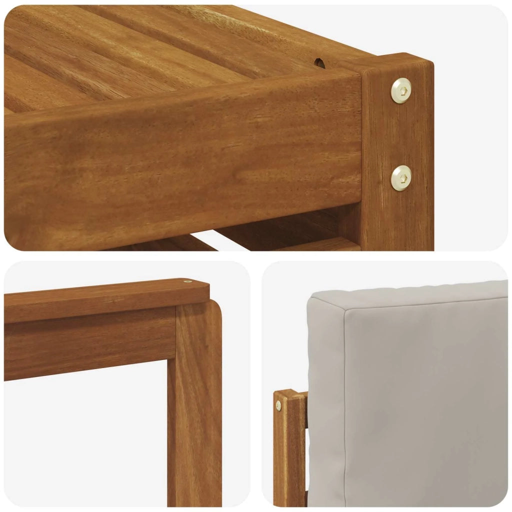 Set divano sezionale con cuscino 8 pcs Grigio Naturale e Chiaro 3375196