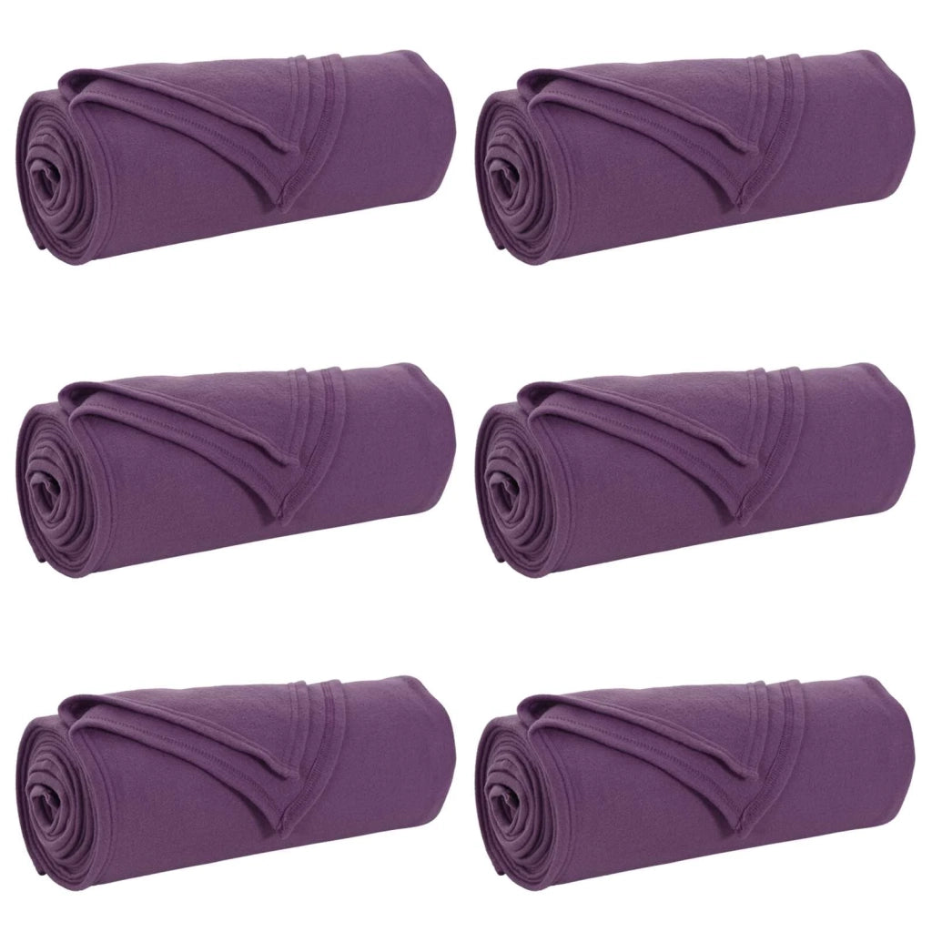 Coperte da Pile 6 pcs Viola 270 x 240 cm Panno 42017080