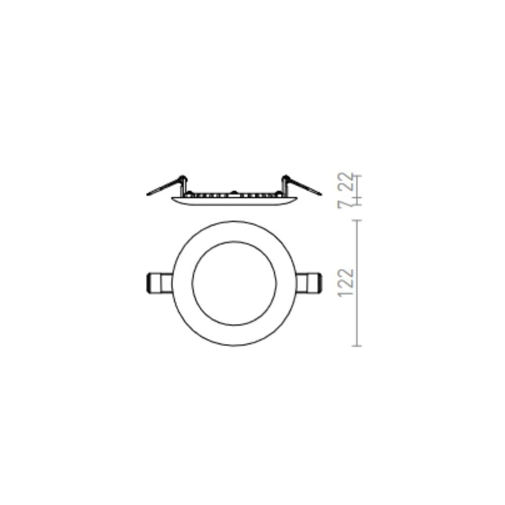 Faretto plafoniera DADA 12 da incasso cromo 230V LED 6W 3000K