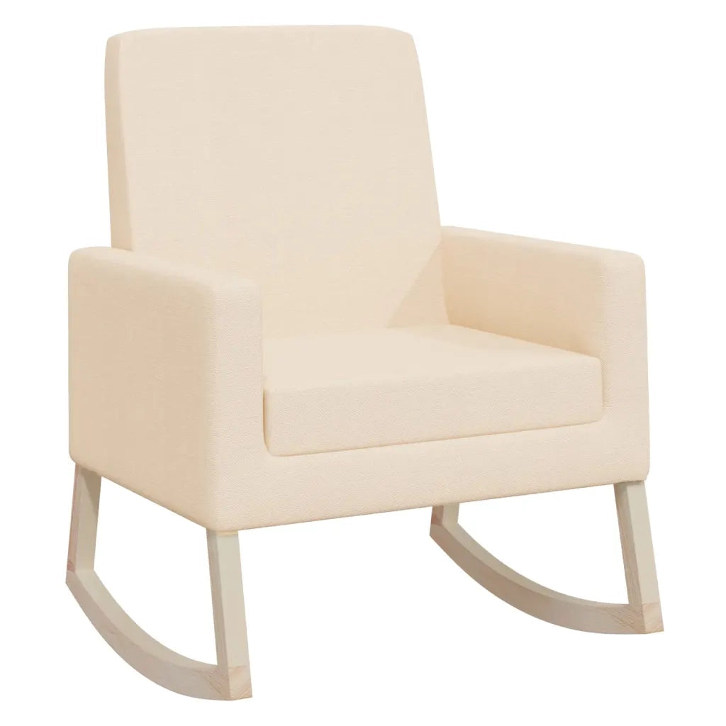 Sedia a Dondolo Crema in Tessuto 329424
