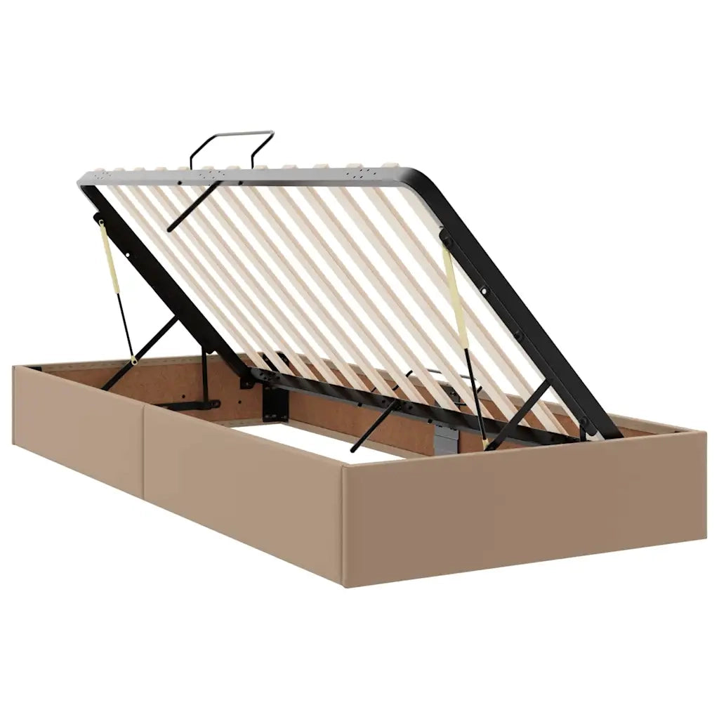 Letto con contenitore e materasso Cappuccino 90 x 200 cm