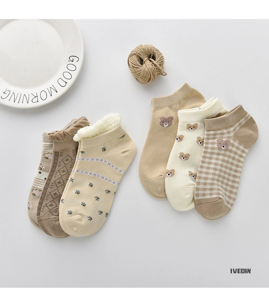 Calzini Bassi in Cotone per Donna e Bambina | Traspiranti e Divertenti | Taglia Unica 34–40 EU