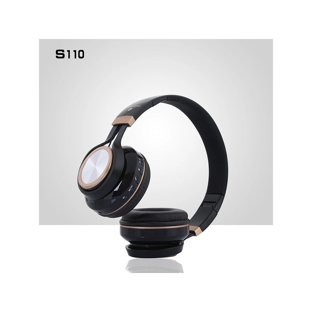 Trade Shop - Cuffie Wireless Bluetooth Fm Stereo Auricolare Tf Card Vivavoce Microfono S110 -